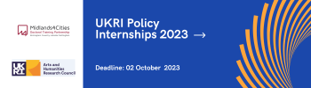 Ukri policy internships 2023/24 banner image
